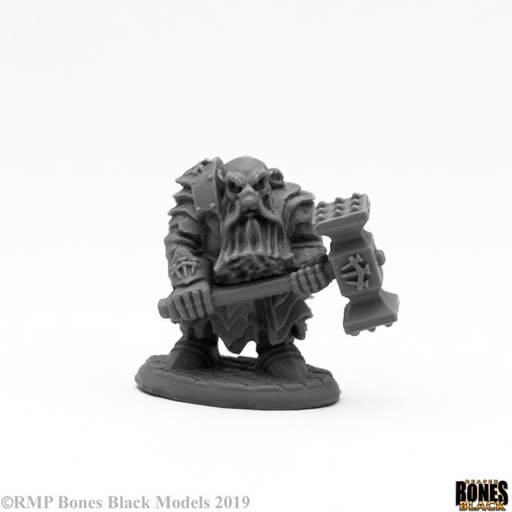 [44010] Reaper Bones Black: Dark Dwarf Pounder
